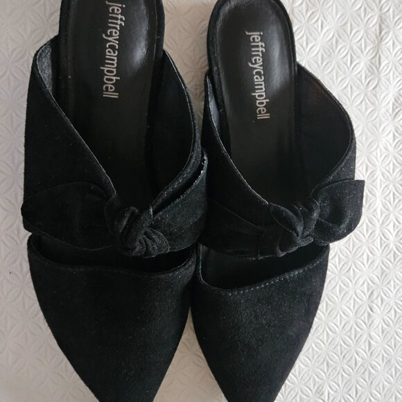 Jeffery Campbell Black Suede Flats - Picture 3 of 5